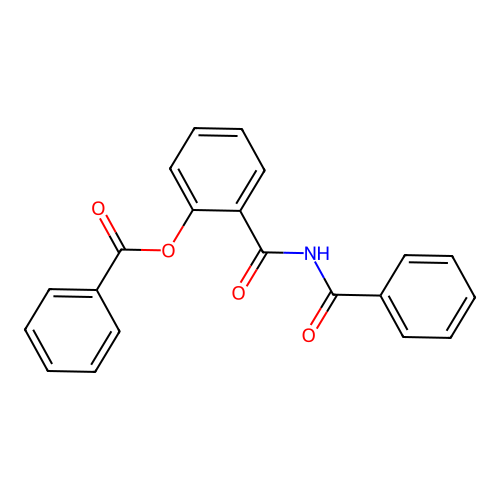 Benzoic acid, 2-benzoylaminocarbonylphenyl ester structure