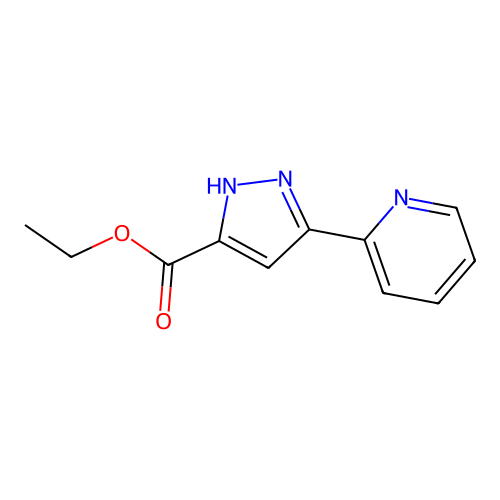 Ethyl 3-(pyridin-2-yl)-1H-pyrazole-5-carboxylate structure