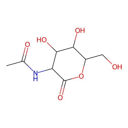 2-acetamido-2-deoxy-D-glucono-delta-lactone structure