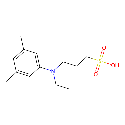 3-(N-ethyl-3,5-dimethylanilino)propane-1-sulfonic acid structure