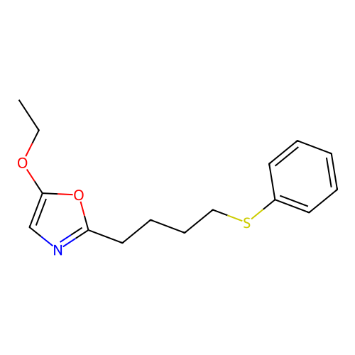 5-Ethoxy-2-(4-phenylsulfanylbutyl)-1,3-oxazole structure