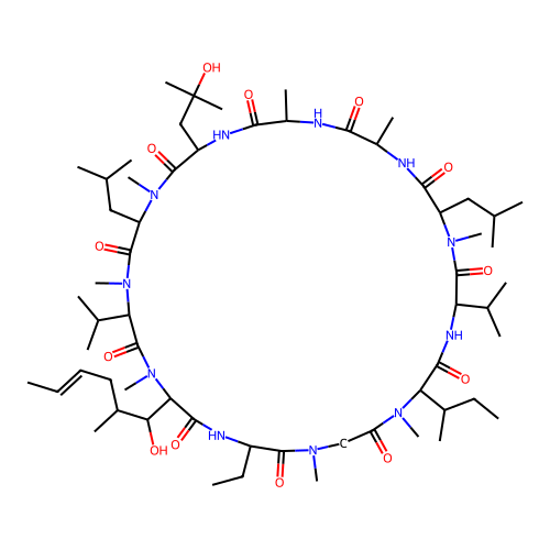 9-Hydroxy-9-desmethylcyclosporine structure