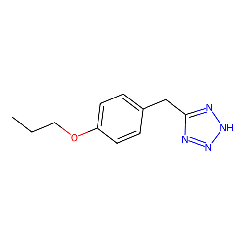 5-(4-propoxybenzyl)-2H-tetrazole structure