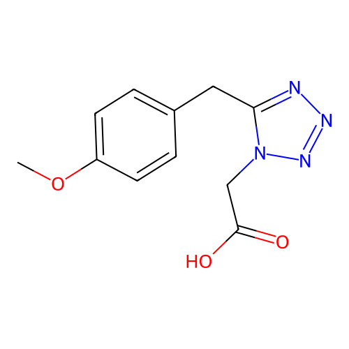 [5-(4-Methoxy-benzyl)-tetrazol-1-yl]-acetic acid structure