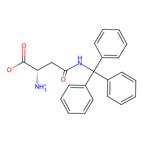(2S)-2-azaniumyl-4-oxo-4-(tritylamino)butanoate structure
