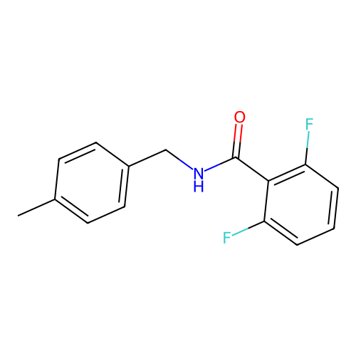 2,6-difluoro-N-[(4-methylphenyl)methyl]benzamide structure