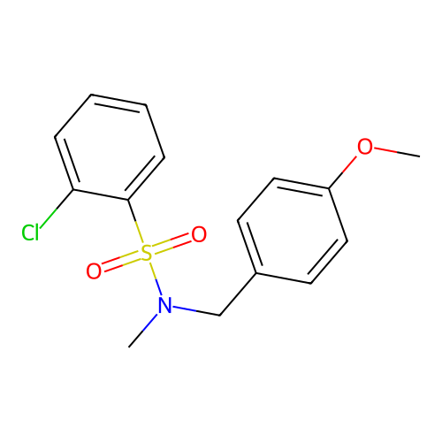 2-chloro-N-[(4-methoxyphenyl)methyl]-N-methylbenzenesulfonamide structure