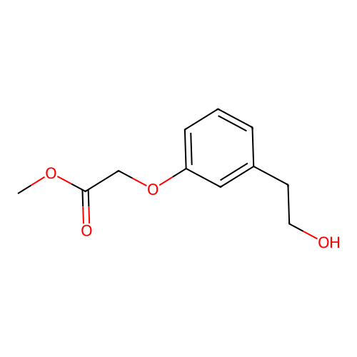 Acetic acid, [3-(2-hydroxyethyl)phenoxy]-, methyl ester structure