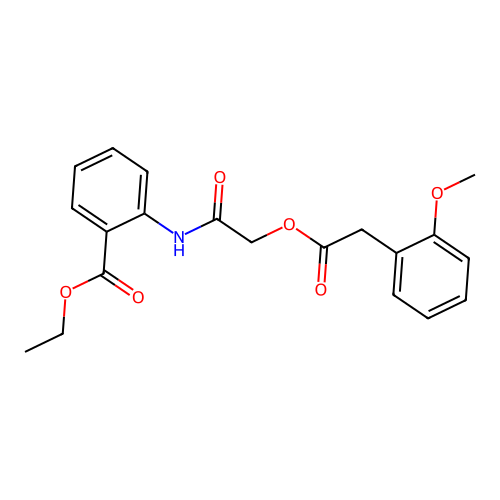 Ethyl 2-[[2-[2-(2-methoxyphenyl)acetyl]oxyacetyl]amino]benzoate structure