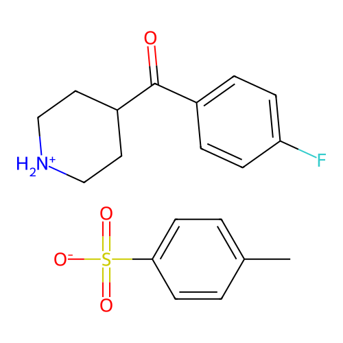 (4-Fluorophenyl)-piperidin-1-ium-4-ylmethanone;4-methylbenzenesulfonate structure