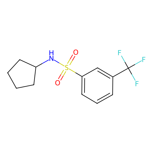 N-cyclopentyl-3-(trifluoromethyl)benzenesulfonamide structure