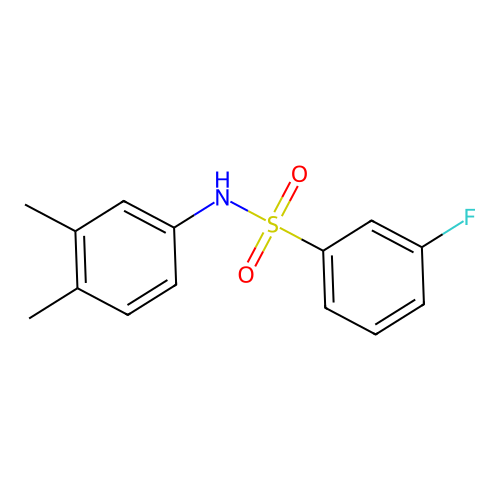 N-(3,4-dimethylphenyl)-3-fluorobenzenesulfonamide structure
