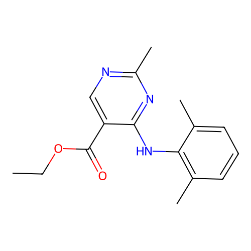 Ethyl 4-(2,6-dimethylanilino)-2-methylpyrimidine-5-carboxylate structure