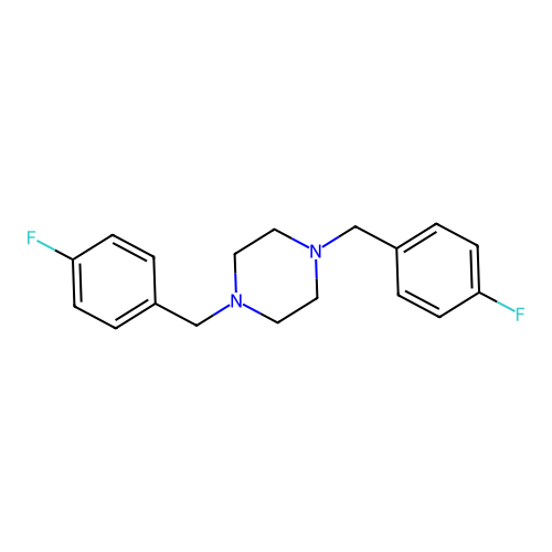 1,4-Bis(4-fluorobenzyl)piperazine structure