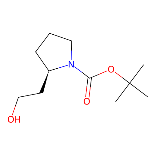 tert-butyl (2R)-2-(2-hydroxyethyl)pyrrolidine-1-carboxylate structure