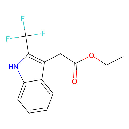 2-TFA-indole-3-acetic acid, ethyl ester structure