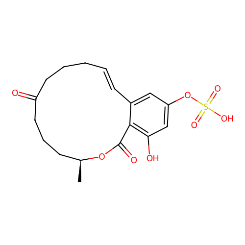 Zearalenone-4-sulfate structure