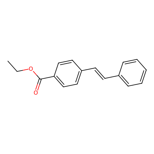 (E)-ethyl 4-styrylbenzoate structure