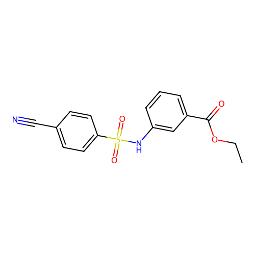 Ethyl 3-[(4-cyanophenyl)sulfonylamino]benzoate structure