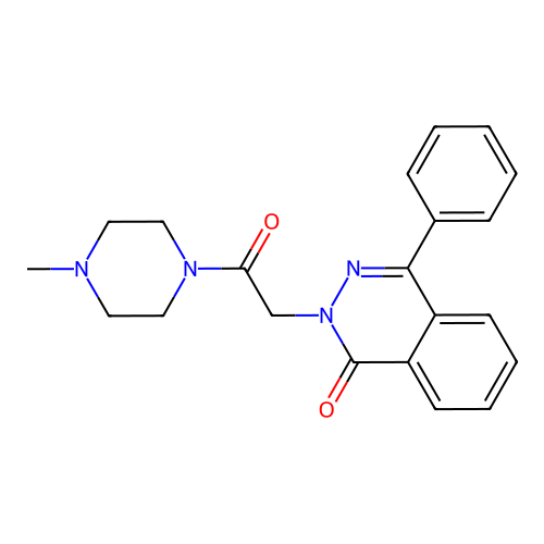 2-(2-(4-methylpiperazin-1-yl)-2-oxoethyl)-4-phenylphthalazin-1(2H)-one structure