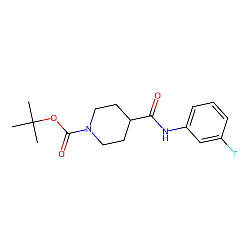 1,1-Dimethylethyl 4-[[(3-fluorophenyl)amino]carbonyl]-1-piperidinecarboxylate structure