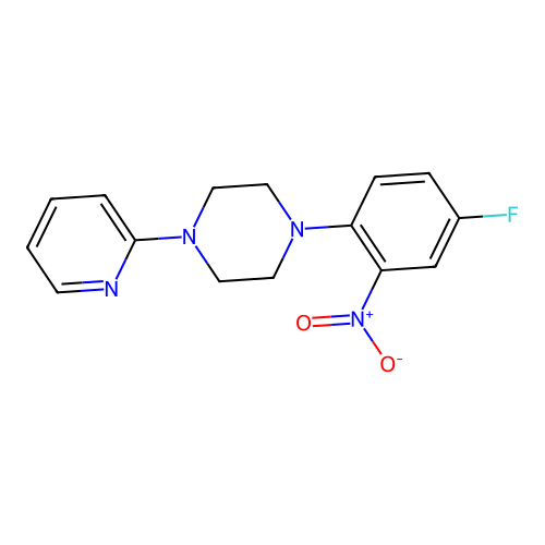 1-(4-Fluoro-2-nitrophenyl)-4-(pyridin-2-YL)piperazine structure