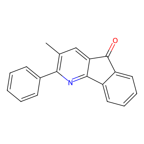 3-methyl-2-phenyl-5H-indeno[1,2-b]pyridin-5-one structure