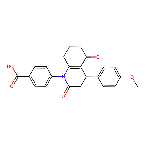 4-[4-(4-methoxyphenyl)-2,5-dioxo-4,6,7,8-tetrahydro-3H-quinolin-1-yl]benzoic Acid structure