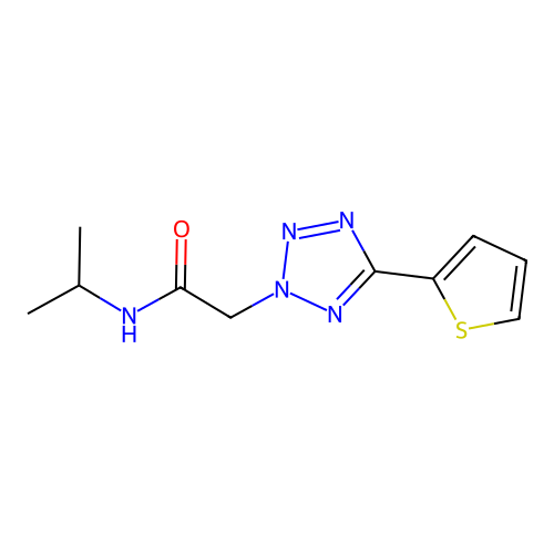 n-Isopropyl-2-(5-(thiophen-2-yl)-2h-tetrazol-2-yl)acetamide structure