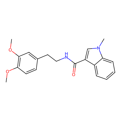 N-[2-(3,4-dimethoxyphenyl)ethyl]-1-methyl-1H-indole-3-carboxamide structure