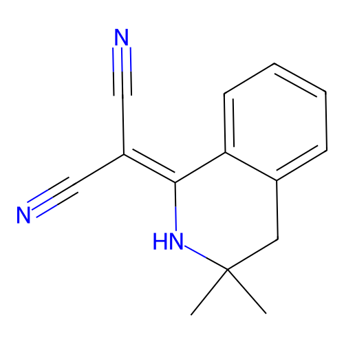 2-(3,3-Dimethyl-2,4-dihydroisoquinolin-1-ylidene)propanedinitrile structure
