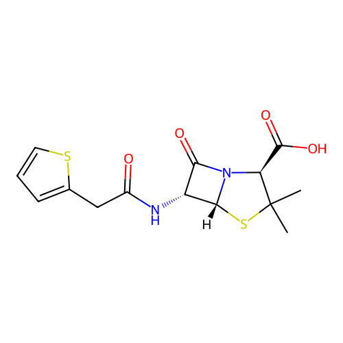 thiophen-2-ylmethyl-penicillin structure