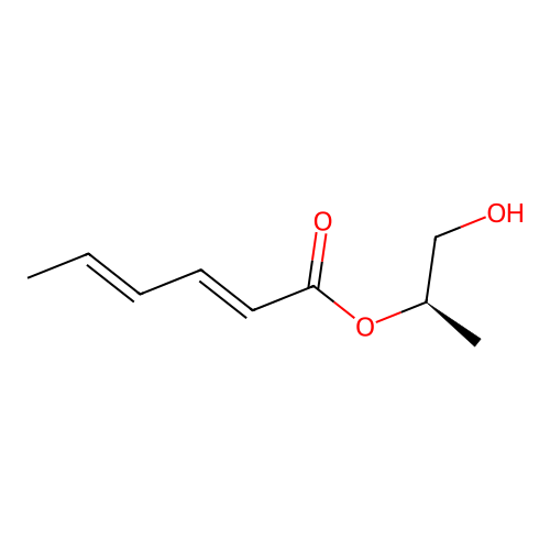 2,4-Hexadienoic acid, 2-hydroxy-1-methylethyl ester, (2E,4E)- structure