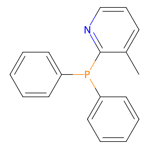 2-(Diphenylphosphino)-3-methylpyridine structure