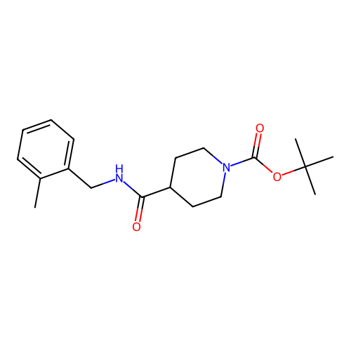tert-Butyl 4-((2-methylbenzyl)carbamoyl)piperidine-1-carboxylate structure