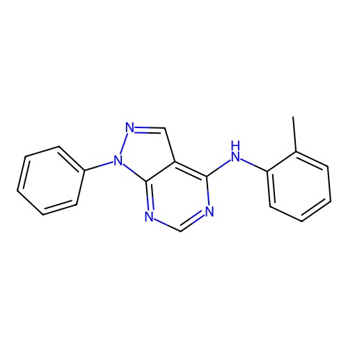 N-(2-methylphenyl)-1-phenyl-1H-pyrazolo[3,4-d]pyrimidin-4-amine structure