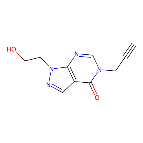 1-(2-Hydroxyethyl)-5-prop-2-ynylpyrazolo[5,4-d]pyrimidin-4-one structure