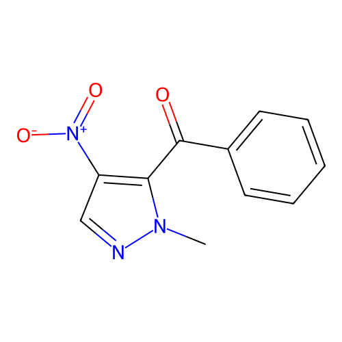 (1-methyl-4-nitro-1H-pyrazol-5-yl)(phenyl)methanone structure