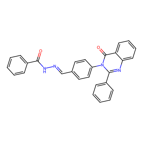 Benzoic acid, ((4-(4-oxo-2-phenyl-3(4H)-quinazolinyl)phenyl)methylene)hydrazide structure