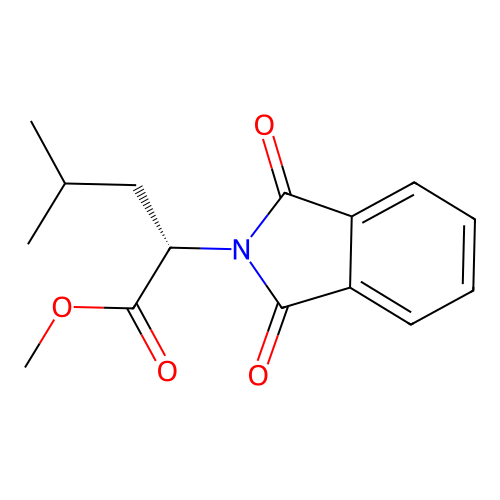 methyl (2S)-2-(1,3-dioxoisoindol-2-yl)-4-methylpentanoate structure