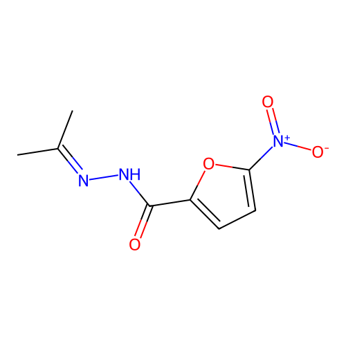 N-(5-Nitro-2-furoyl)-N'-(isopropylidene) hydrazine structure