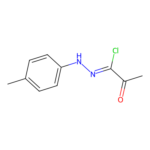 (1Z)-N-(4-methylphenyl)-2-oxopropanehydrazonoyl chloride structure
