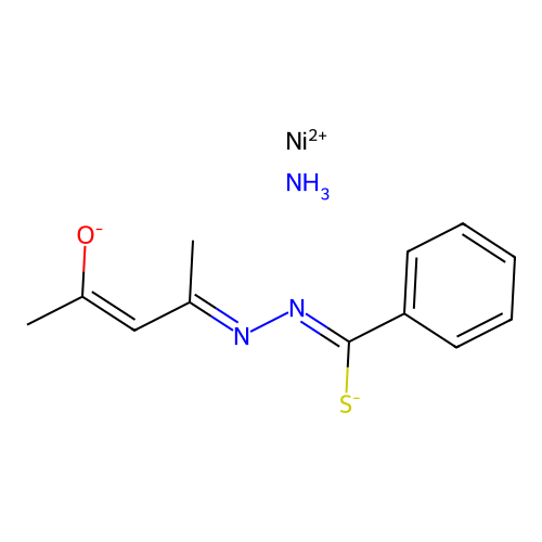 (2,4-Pentanedione thiobenzoylhydrazonato)ammino-nickel(II) structure