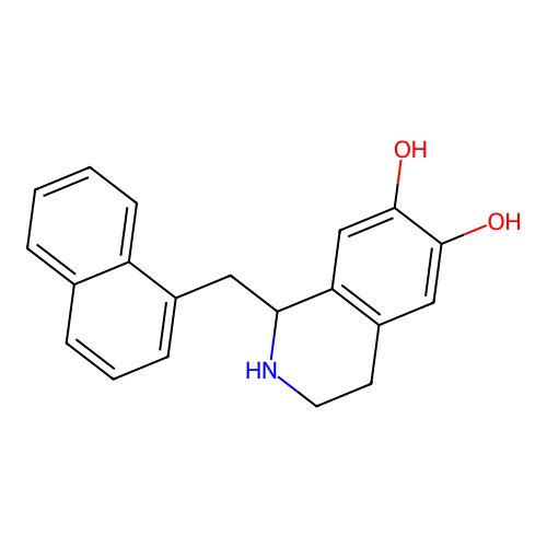 1-(1-Naphthylmethyl)-1,2,3,4-tetrahydroisoquinoline-6,7-diol structure