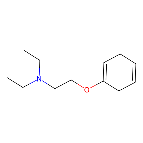 N-[2-(1,4-cyclohexadien-1-yloxy)ethyl]-N,N-diethylamine structure