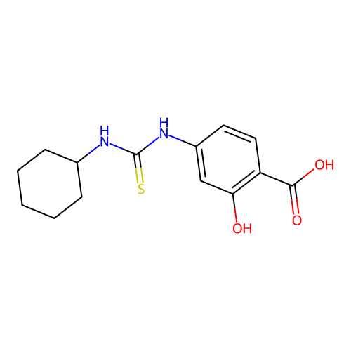 4-(Cyclohexylcarbamothioylamino)-2-hydroxybenzoic acid structure