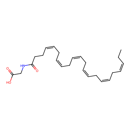 Docosahexaenoyl glycine structure