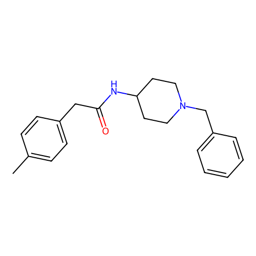 N-(1-benzylpiperidin-4-yl)-2-(4-methylphenyl)acetamide structure