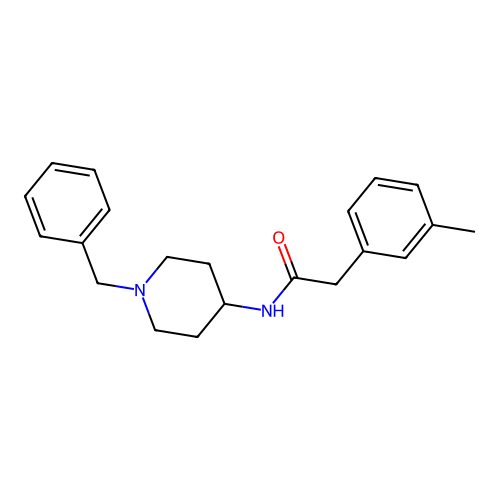 N-(1-benzylpiperidin-4-yl)-2-(3-methylphenyl)acetamide structure