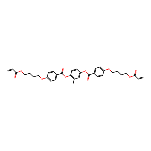 2-Methylbenzene-1,4-diyl bis{4-[4-(acryloyloxy)butoxy]benzoate} structure
